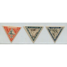 LETONIA 1933 Yv AEREO 30/2 SERIE COMPLETA DE ESTAMPILLAS NUEVAS MINT MUY RARAS 144 EUROS